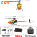 C129 RC Helicopter RTF 4CH 6-axis Gyro Automatic Stable One-key Take-off/landing Durable Coreless Motor Part for Adult Kids Gift