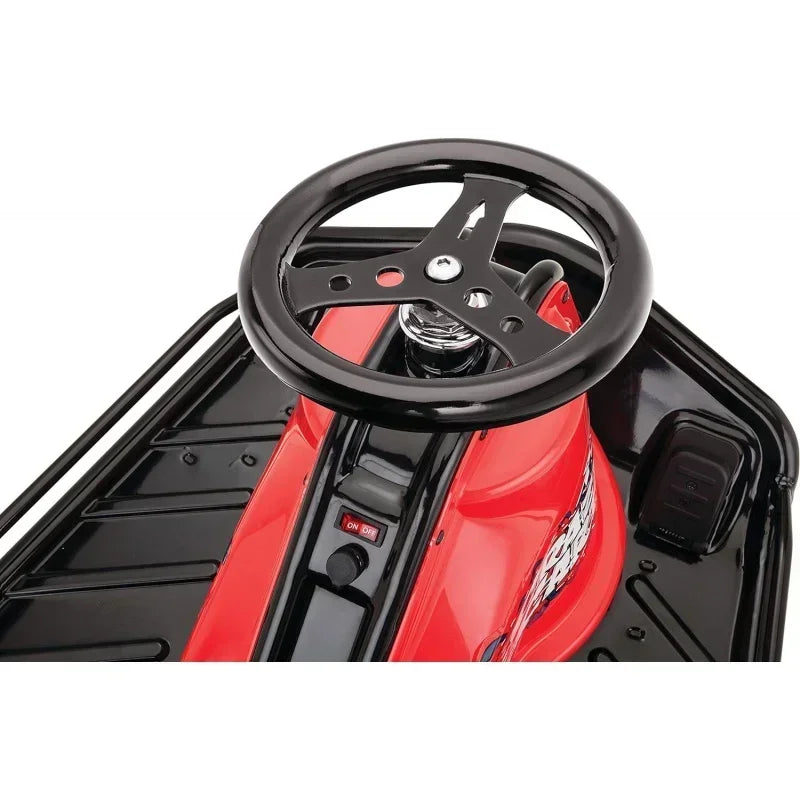 A Crazy Cart - 24V Electric Drifting Go Kart - Variable Speed, Up to 12 mph, Drift Bar for Controlled Drifts