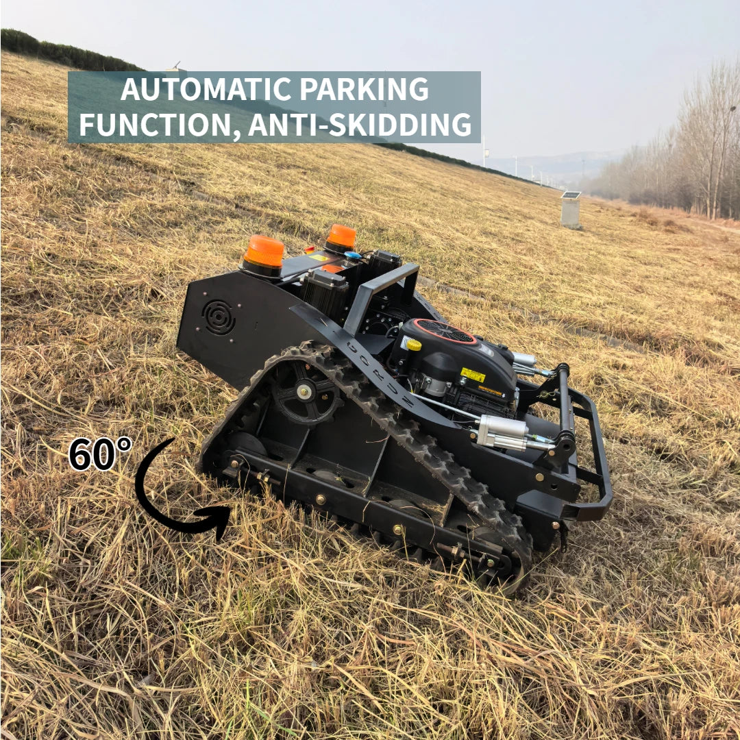 Lawn Mower 800mm Cutting Width Loncin 4-Stroke Engine With Snow Blade 0-60° Slope Capability VTLM800 Remote Control