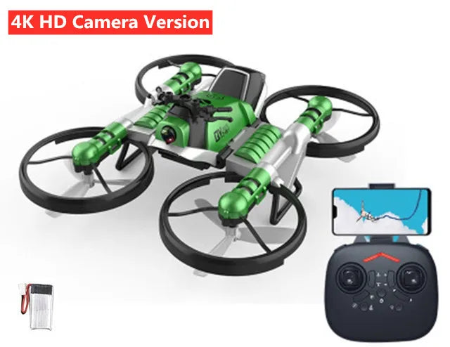 WIFI FPV uav aircraft Motorcycle 2 in 1 Deformation Drone With 4K HD Camera 3D Flip One Key Return Headless Mode RC Quadrocopter