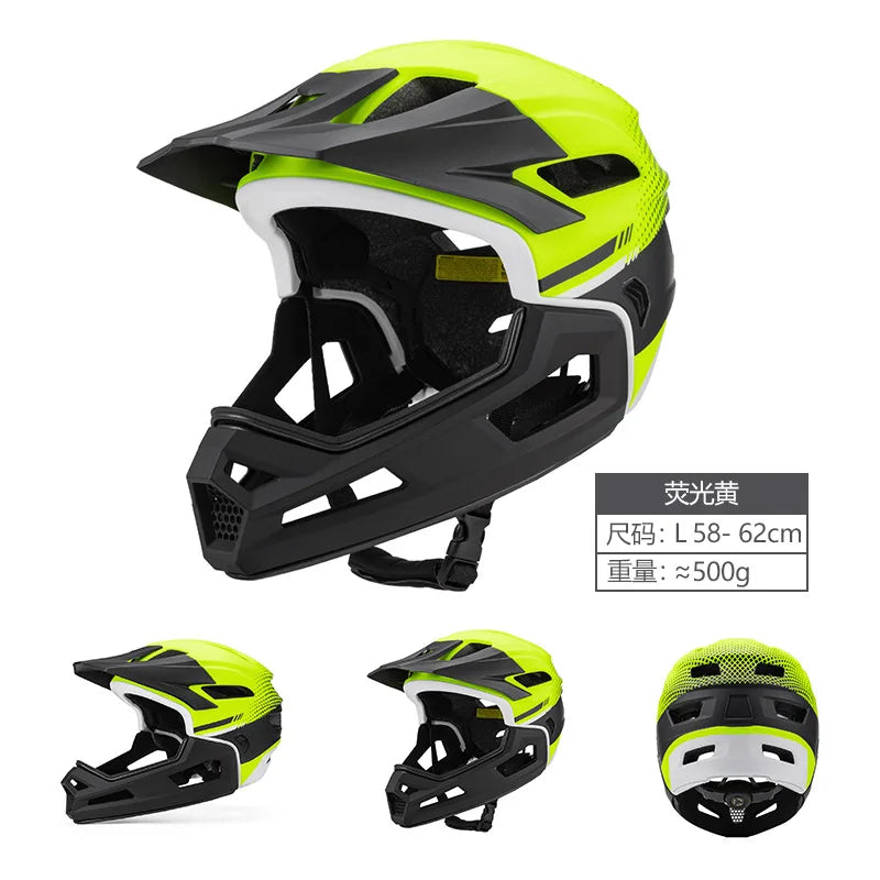 Detachable Face Guard Mountain Bike Helmet Full Coverage for Extreme Sports and Trail Riding