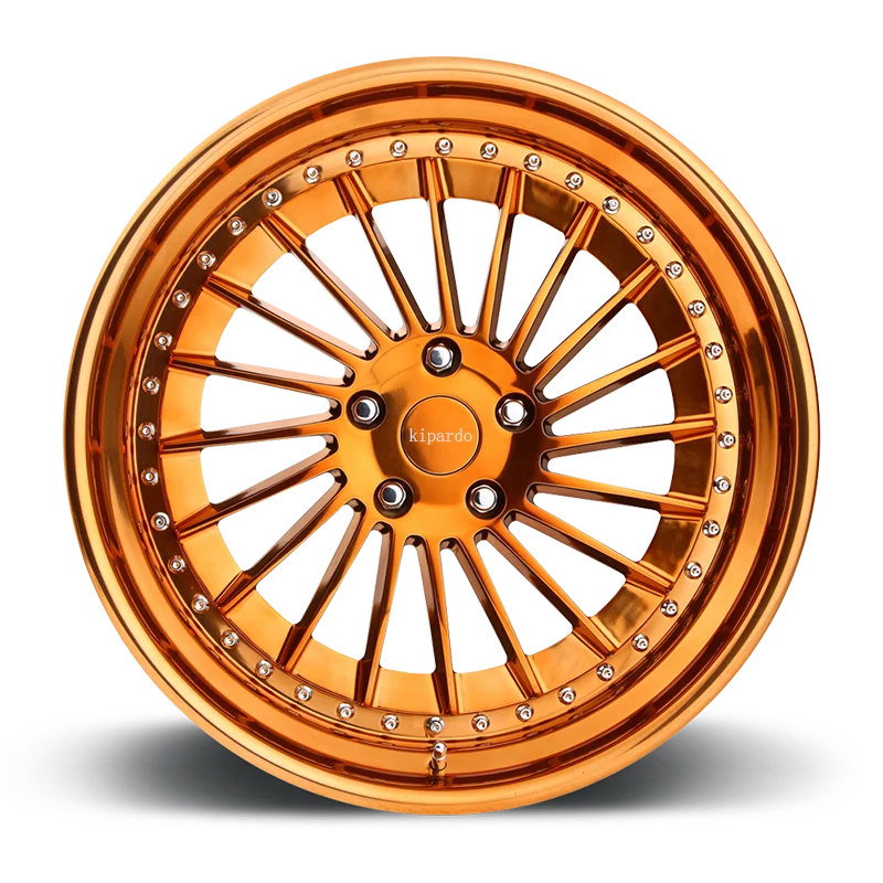 Sunshine Orange Double Black 16 17 18 19 20 21 22 Inch Car 3 Pieces Forged Wheels 5x114.3 5x120 5x130 Rim for 997 Carrera 4 GTS