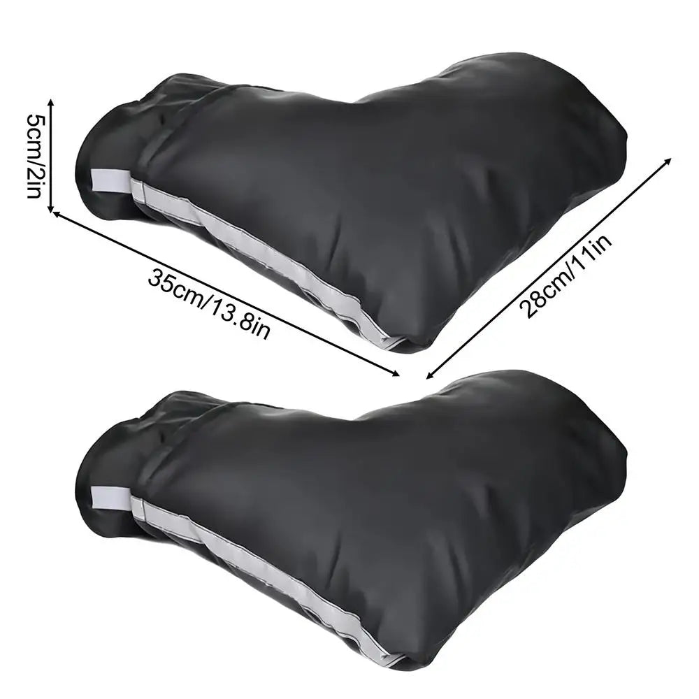 Winter Motorcycle Handlebar Mittens Warm Waterproof Windproof Gloves Cover for Bike Scooter Snowmobile Cold Weather Protection