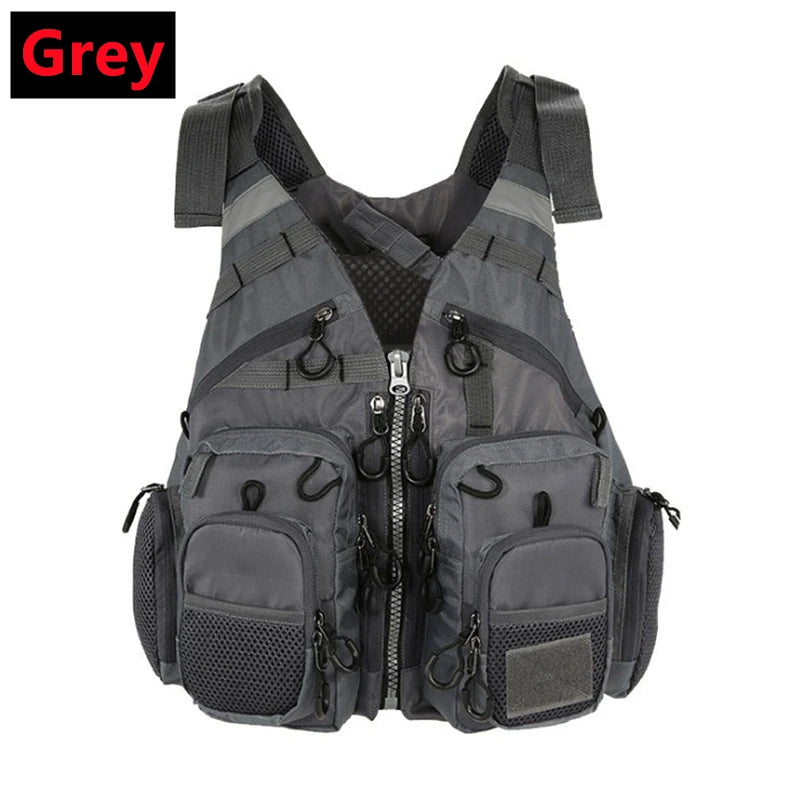 Outdoor Fishing Vest Sailing Life Jacket Vest Adjustable Breathable Foam Floating Polyester Mesh Design Safe Fishing Kayak Vest