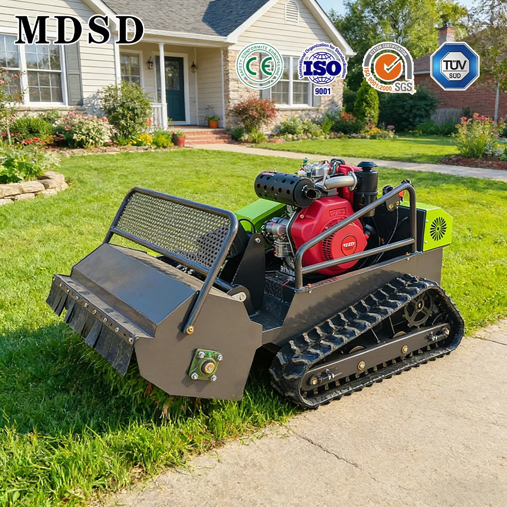 2026 New Robot Lawn Mower Automatic Smart Remote Control Crawler Track Lawn Mower For Garden Yard No Wire Layout Customize