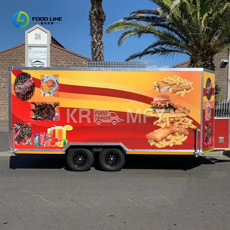 China Fully Equipped Taco Hot Dog Vending Food Truck Street Food Truck Trailer for Sale Food Catering Trailer for Sale