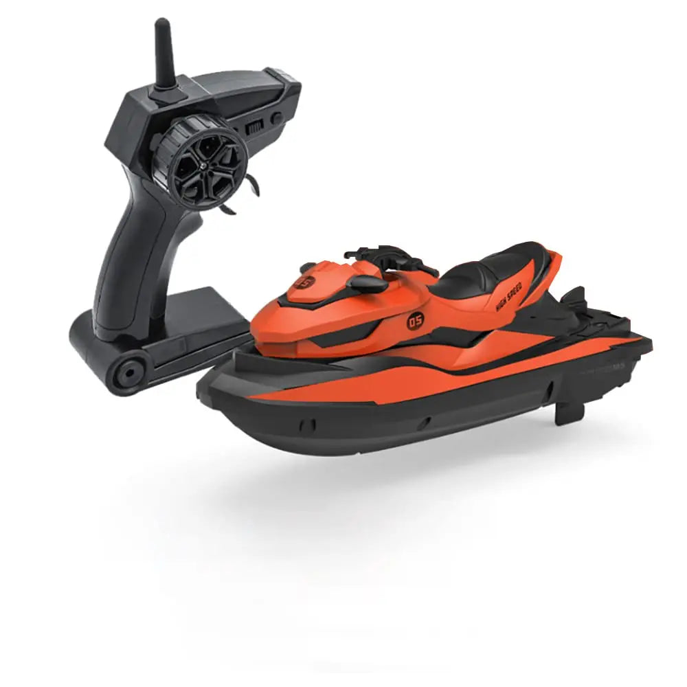 Mini Jet Ski High-Speed RC Motorboat 2.4G Remote Control Electric Boat for Kids double motor Summer Water Play Ideal as a gift
