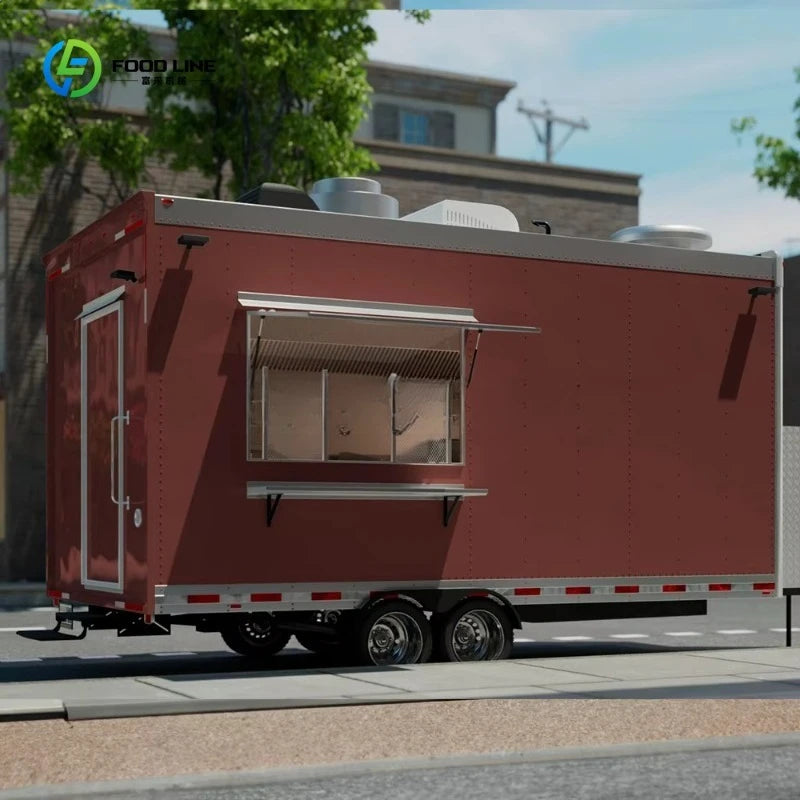 China CE Certificate Mobile Fast Food Van Coffee Carts Food Trailer for Sale  Ice Pizza Truck Catering