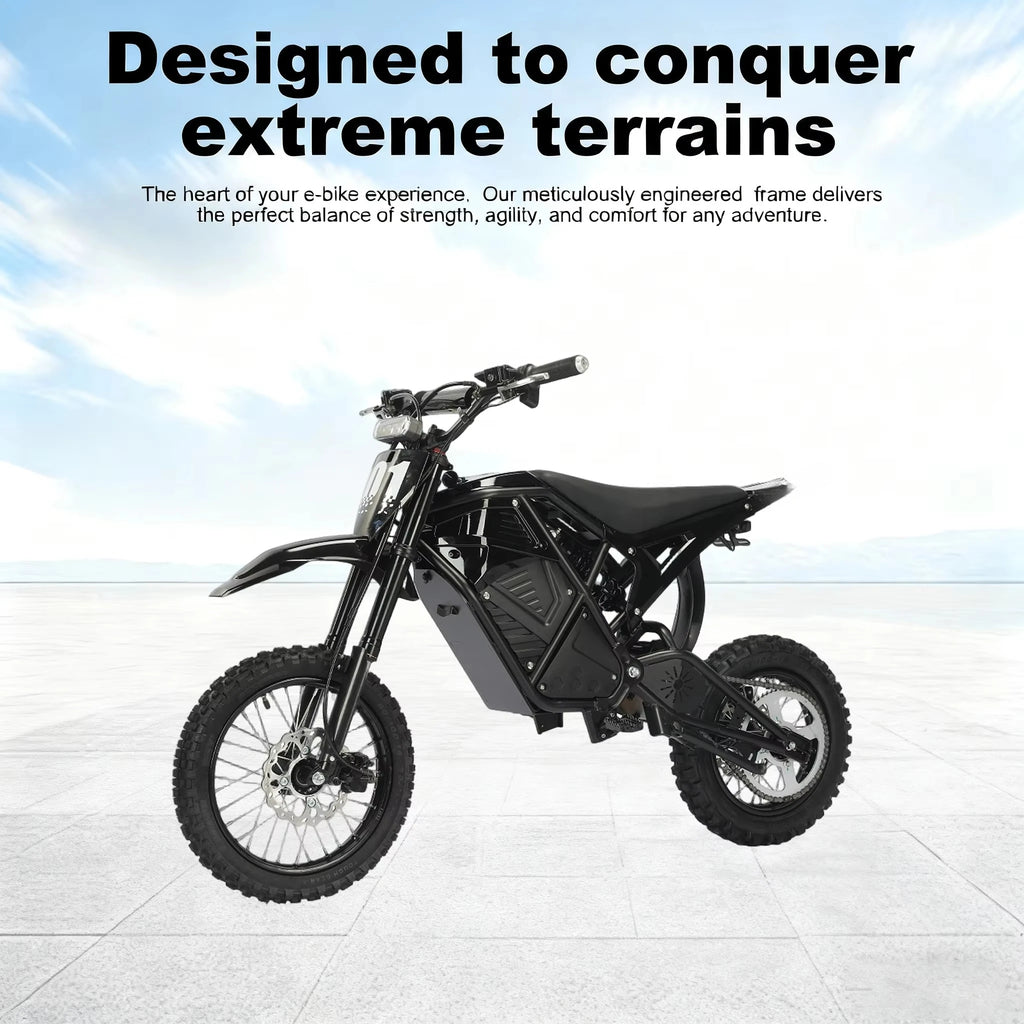 Electric Dirt Bike 48V Lithium Battery Full Suspension Electric Mountain Bike
