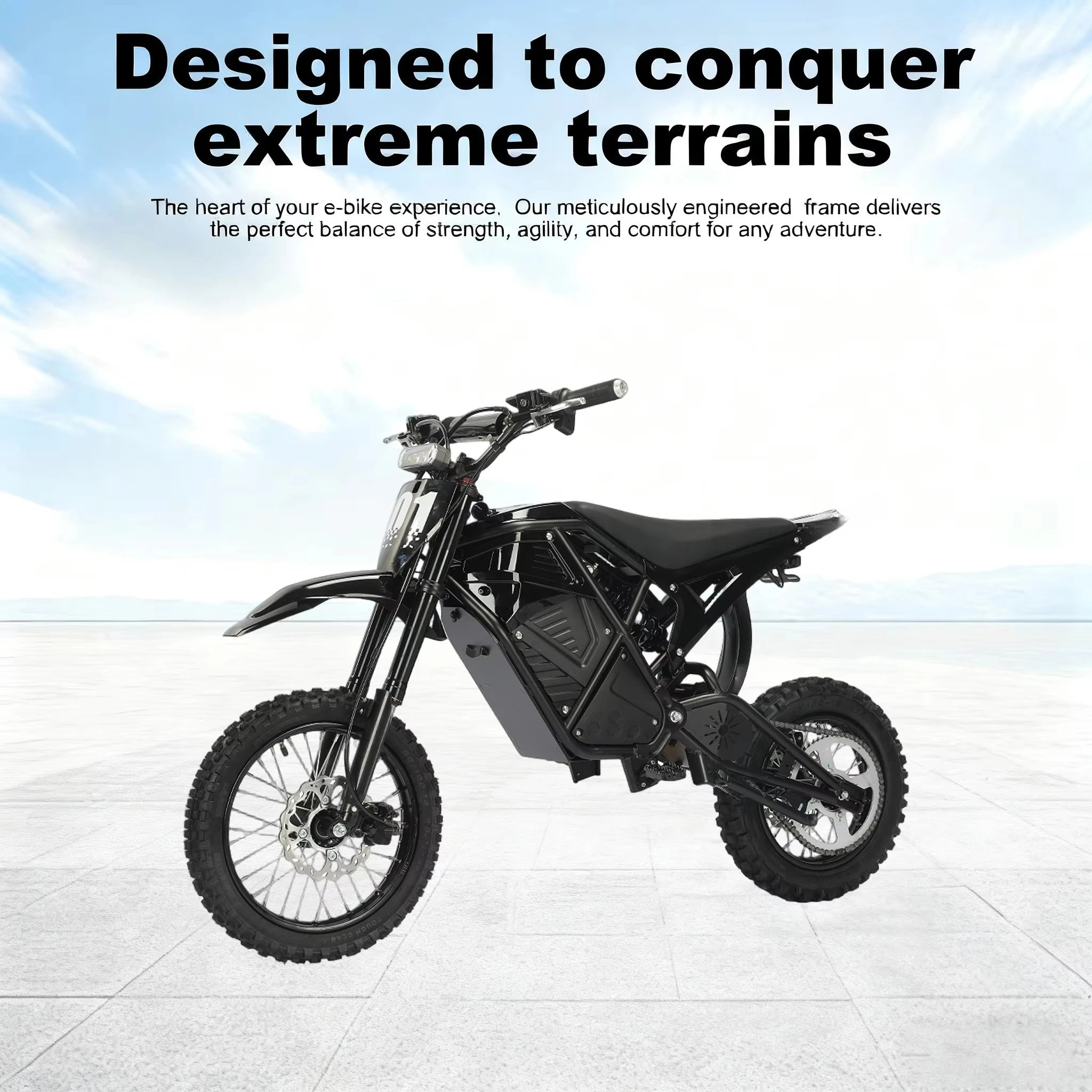 Electric Dirt Bike 48V Lithium Battery Full Suspension Electric Mountain Bike