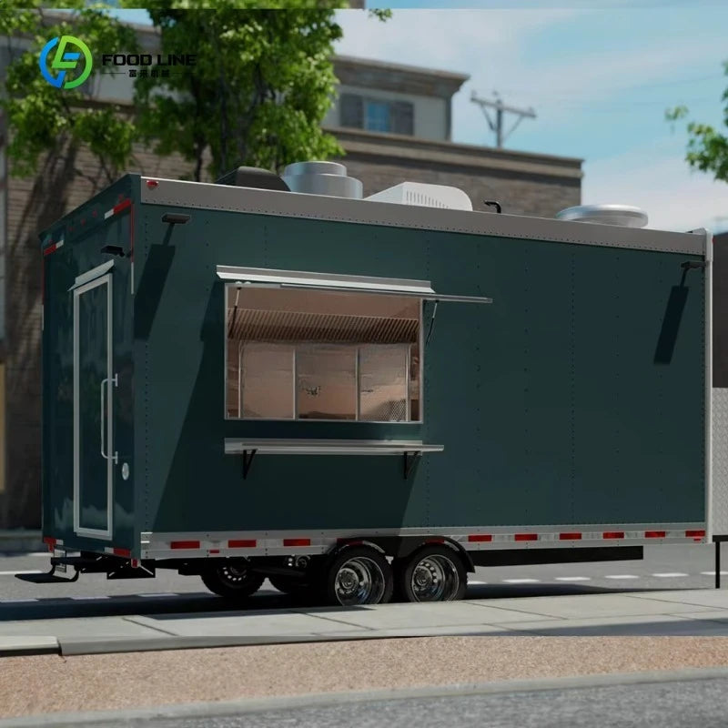 China CE Certificate Mobile Fast Food Van Coffee Carts Food Trailer for Sale  Ice Pizza Truck Catering
