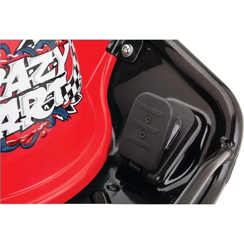 A Crazy Cart - 24V Electric Drifting Go Kart - Variable Speed, Up to 12 mph, Drift Bar for Controlled Drifts