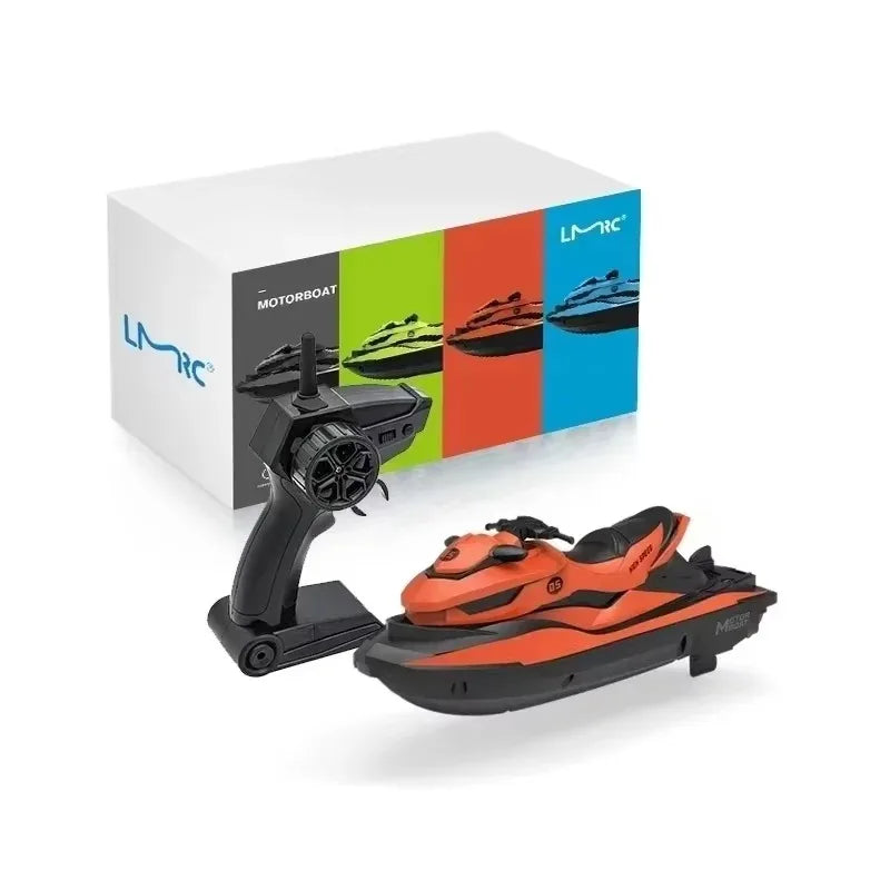 Mini Jet Ski High-Speed RC Motorboat 2.4G Remote Control Electric Boat for Kids double motor Summer Water Play Ideal as a gift