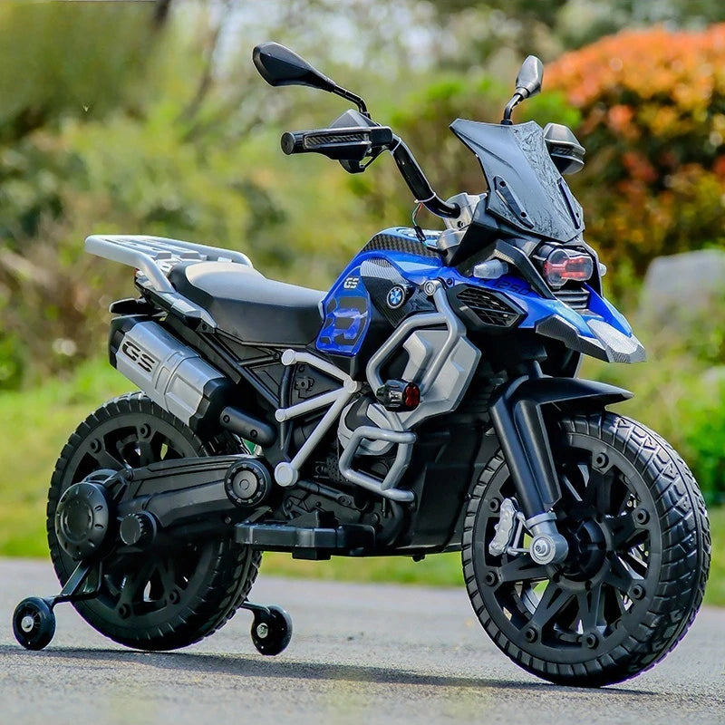 Kids Electric Off-Road Motorcycle - 2-8Y Rechargeable Bike with LED Lights/Music & Simulation Engine Sound Children electric car