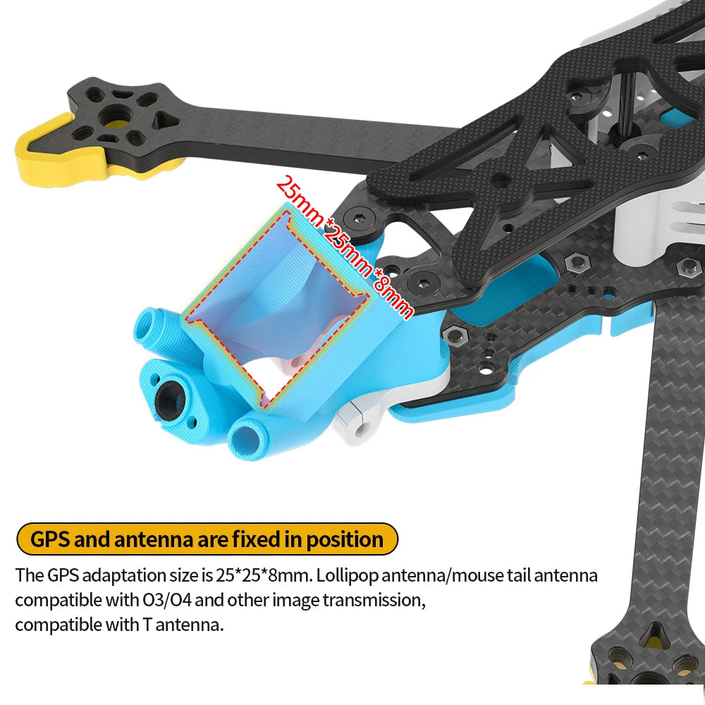 EVA5 PM DIY FPV Freestyle drone Frame 5-Inch Carbon Brazing & Aluminum Alloy DC/XH Drone Frame Compatible With DJI O3 O4