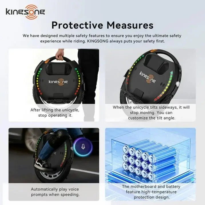 KINGSONG 18XL Pro Electric Unicycle: 37 MPH & 87-Mile Range. 18" One-Wheel, High-Power Motor for Long-Distance City Commuting
