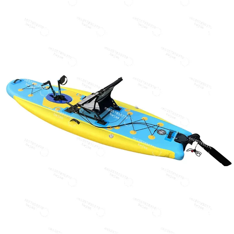 Custom Logo Inflatable Pedal Kayak 1 Person Sport Rowing Boat for Adults Inflatable Fishing Kayak with Pedals