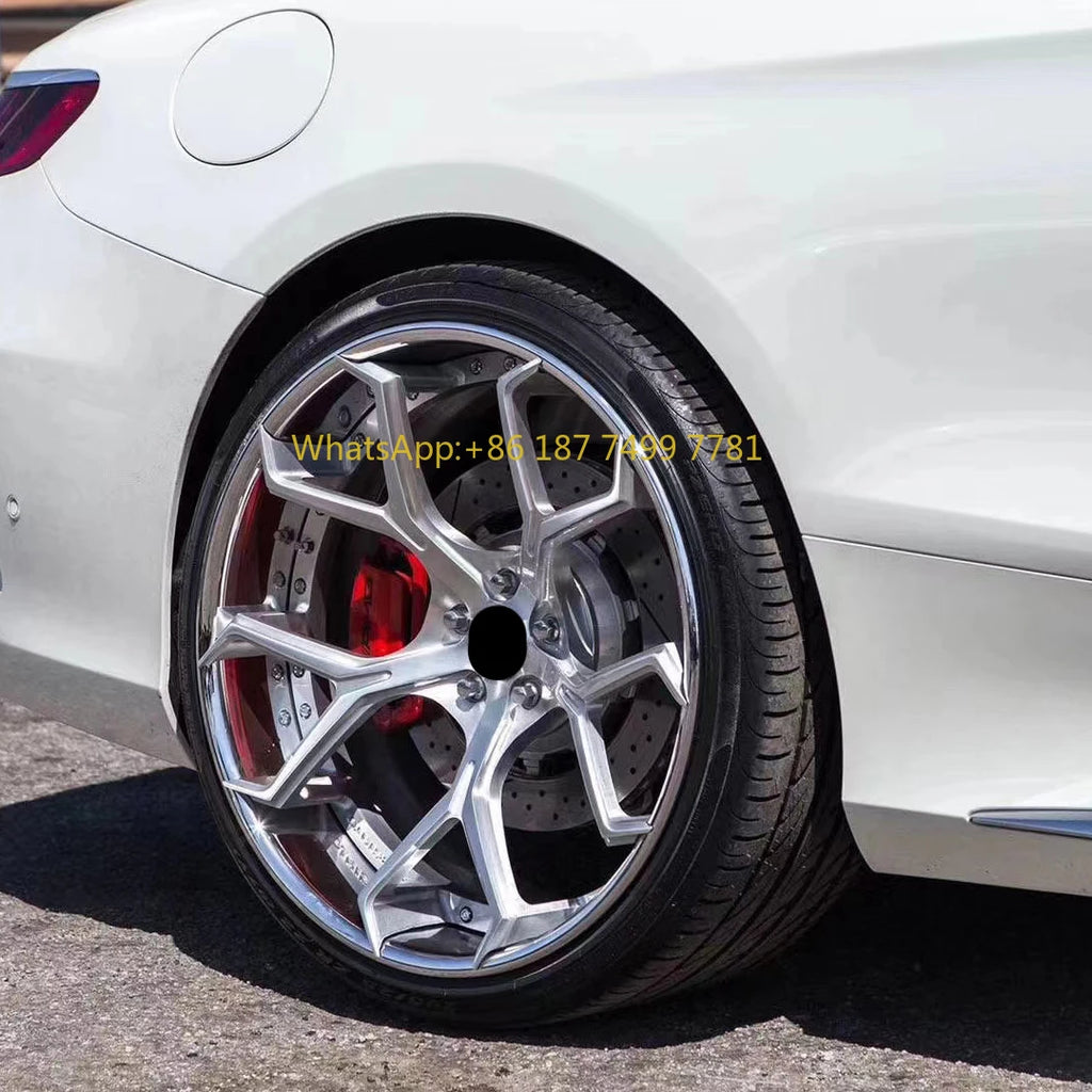 Custom Forged Two Pieces Polish Sliver Sport Car Rims Fit for . R8. .458 488 . 718 911