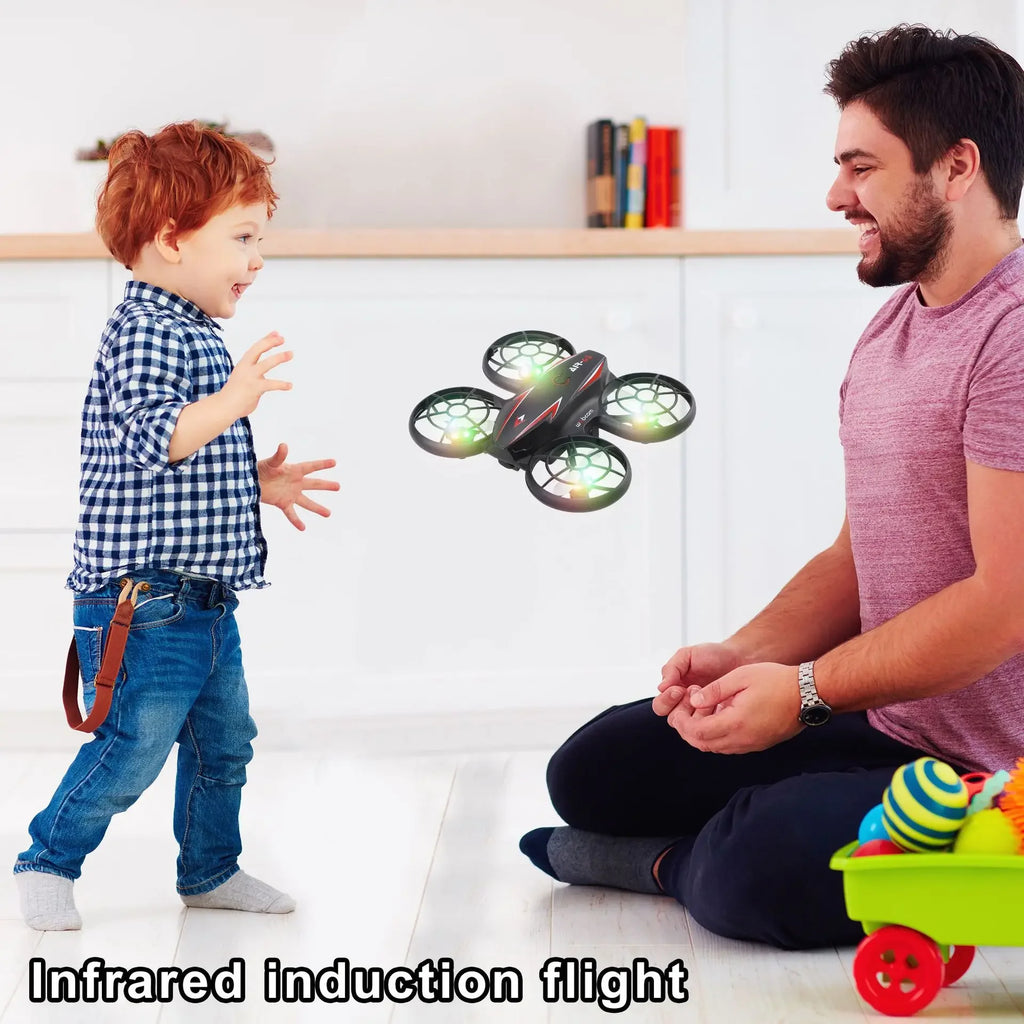 Mini RC Drone Airplane Helicopter UFO Infraed Remote Control Light Aircraft Electronic Model Quadcopter Drone Kids Toys Gift