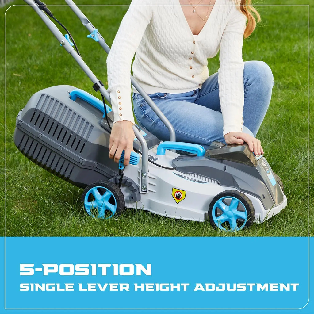 40V 13-Inch Cordless Lawn Mower with 4.0Ah Battery & Fast Charger, Lightweight Foldable for Small Yards