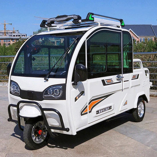 Cheap Price 800W Adults Three-wheel 3 Seat Fully Enclosed Electric Passenger Tricycle Cargo Scooter Pickup Truck Car For Sale