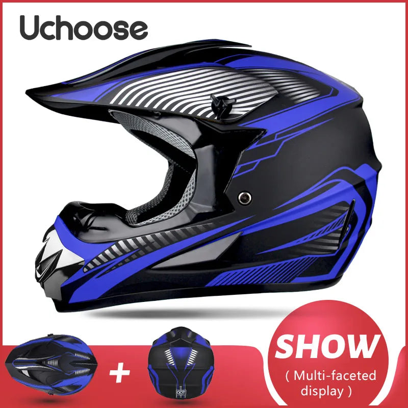 UCHOOSE Professional Motorcycle Helmet Motocross Off-Road Helm Children Moto Bike Accessories