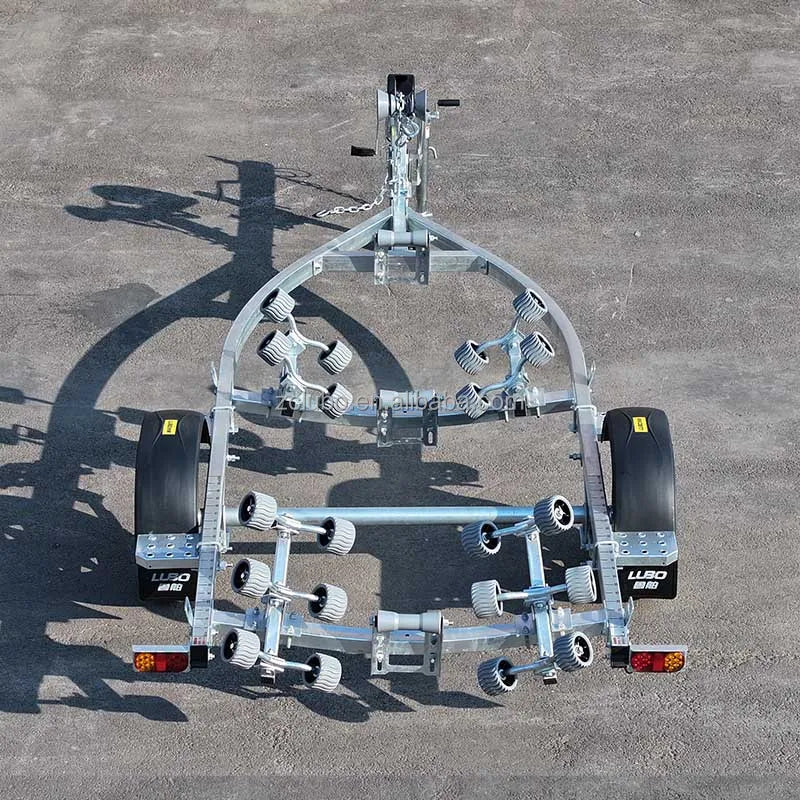 4.45m Grey Soft Wheel Boat Trailer Heavy Duty Marine Transport