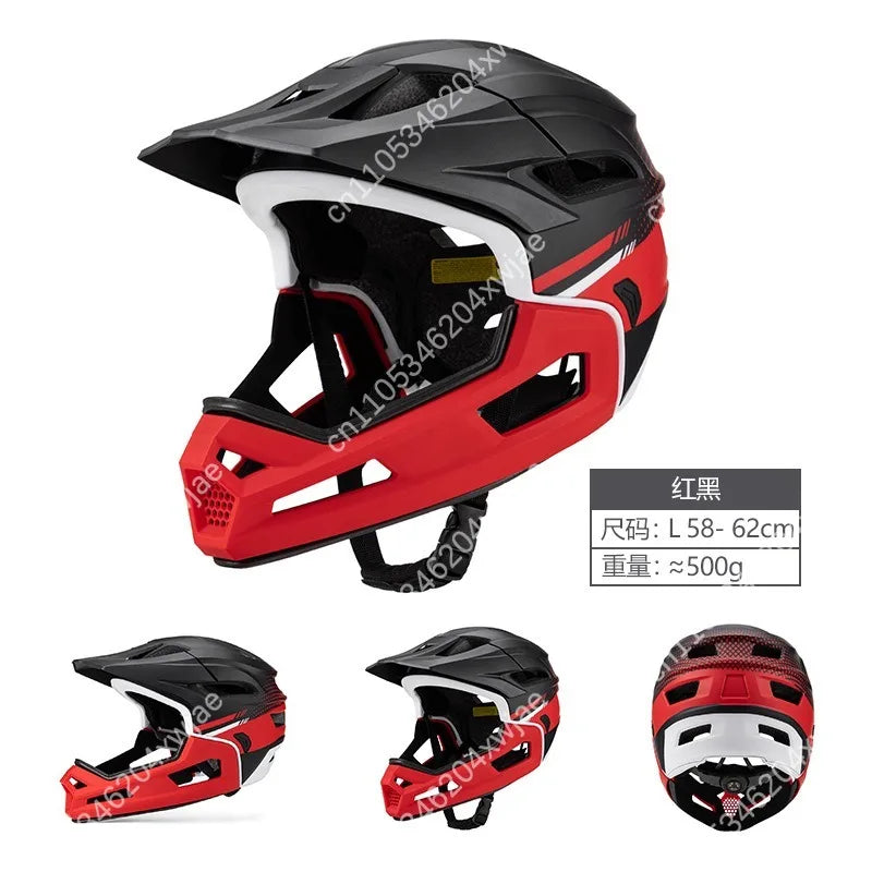 Detachable Face Guard Mountain Bike Helmet Full Coverage for Extreme Sports and Trail Riding