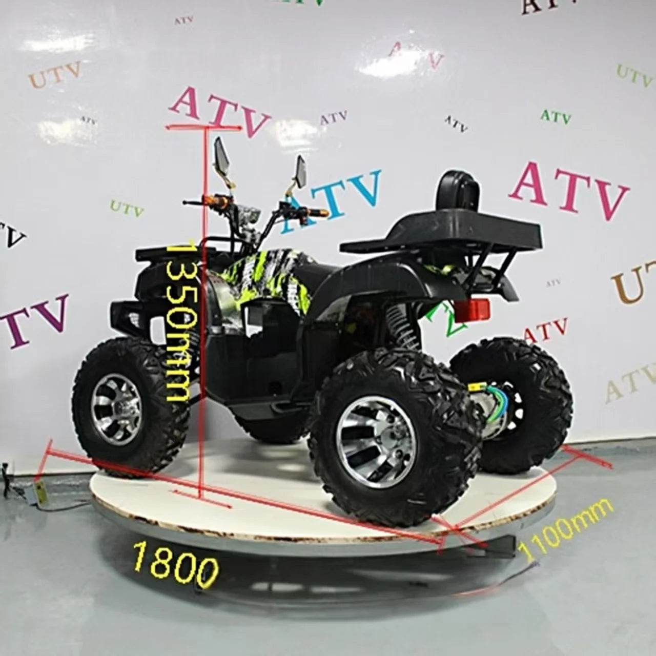 Factory Wholesale 60-72V ATV 1200w Electric 45 km/h 4 Wheeler Adult Atv