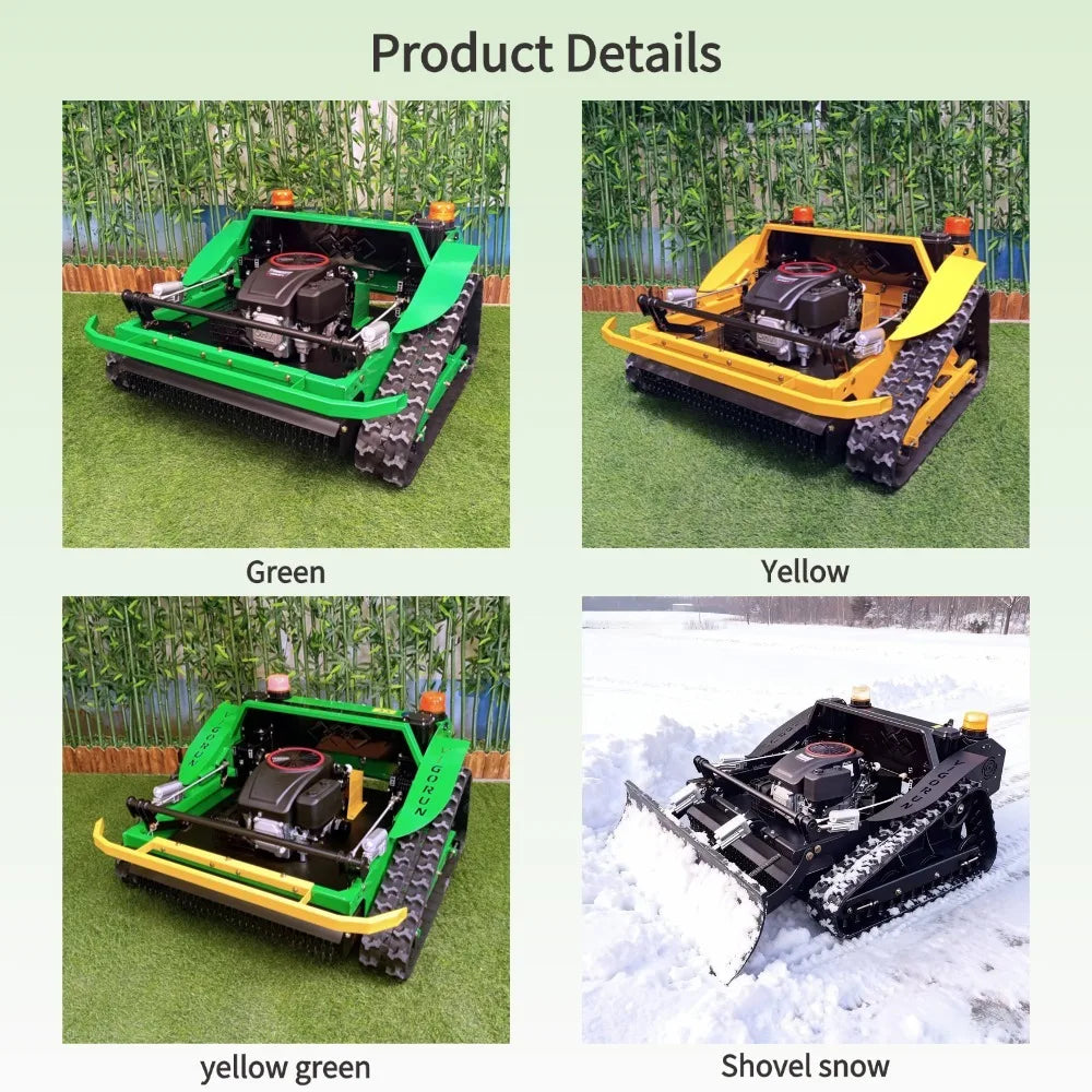 Lawn Mower 800mm Cutting Width Loncin 4-Stroke Engine With Snow Blade 0-60° Slope Capability VTLM800 Remote Control