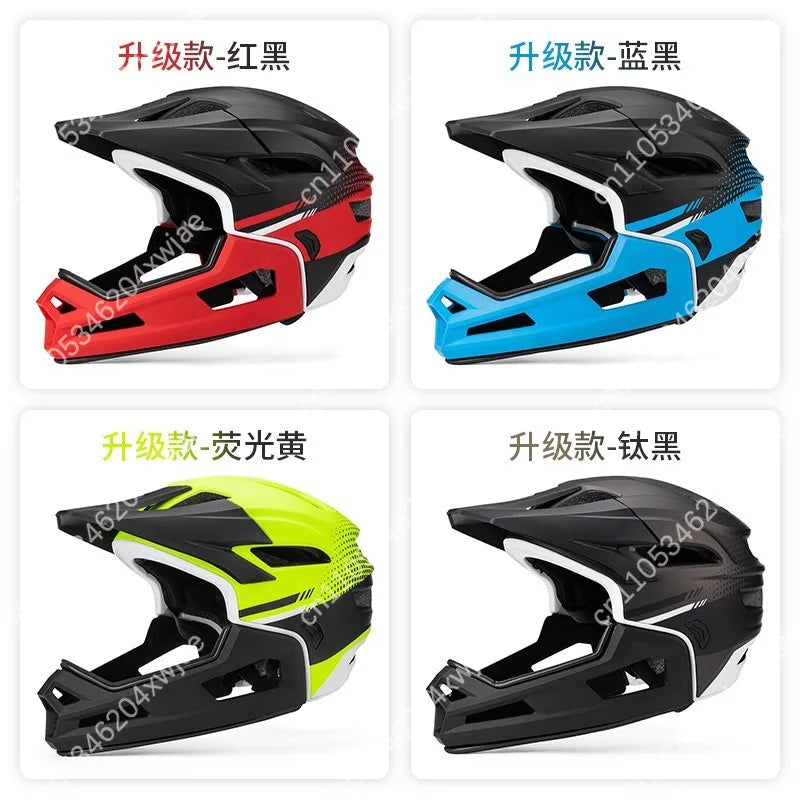 Detachable Face Guard Mountain Bike Helmet Full Coverage for Extreme Sports and Trail Riding
