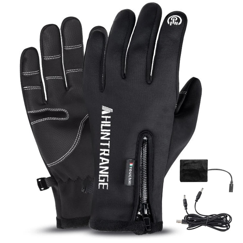 Winter Electric Heated Gloves Men Women Touch Screen Gloves USB Self Heating Motorcycle Gloves Ski Climbing Hiking Hand Warmer