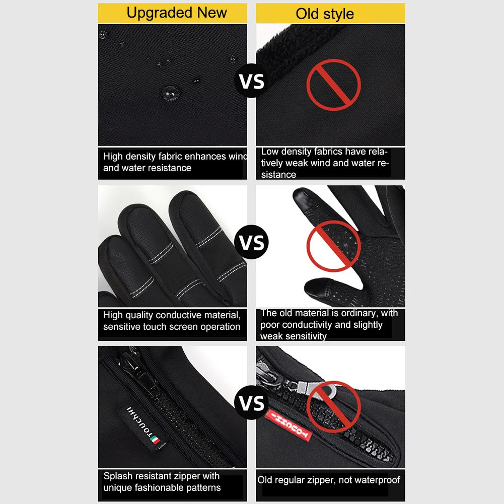 Winter Electric Heated Gloves Men Women Touch Screen Gloves USB Self Heating Motorcycle Gloves Ski Climbing Hiking Hand Warmer