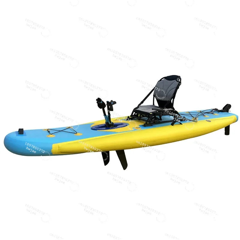 Custom Logo Inflatable Pedal Kayak 1 Person Sport Rowing Boat for Adults Inflatable Fishing Kayak with Pedals