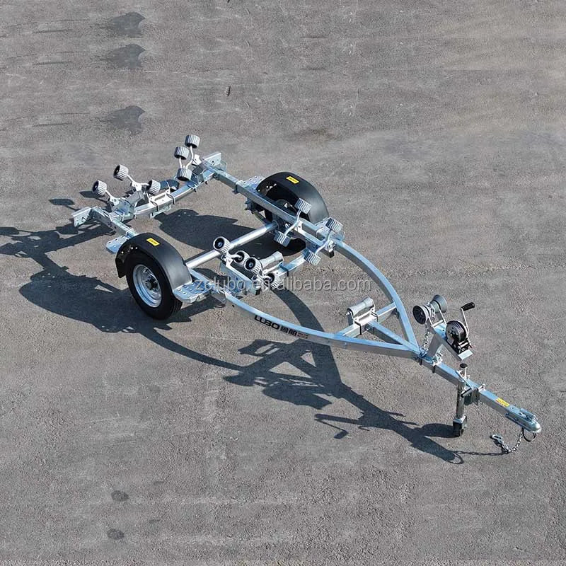 4.05m Grey Soft Roller Boat Trailer Heavy Duty Watercraft Transport