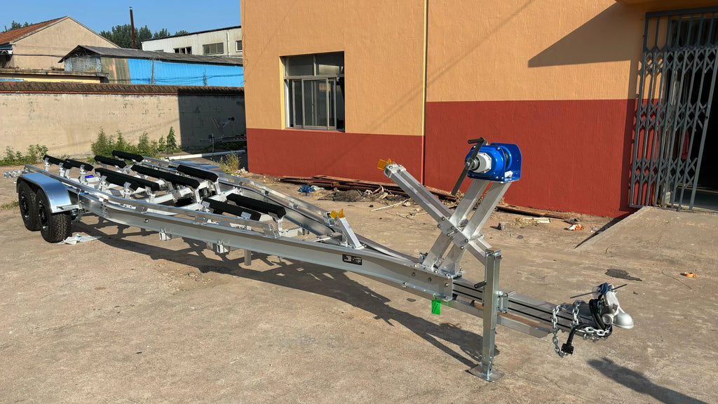 9M Aluminum Boat & Watercraft Trailer with Wooden Bunks Tandem Axle DOT Certified