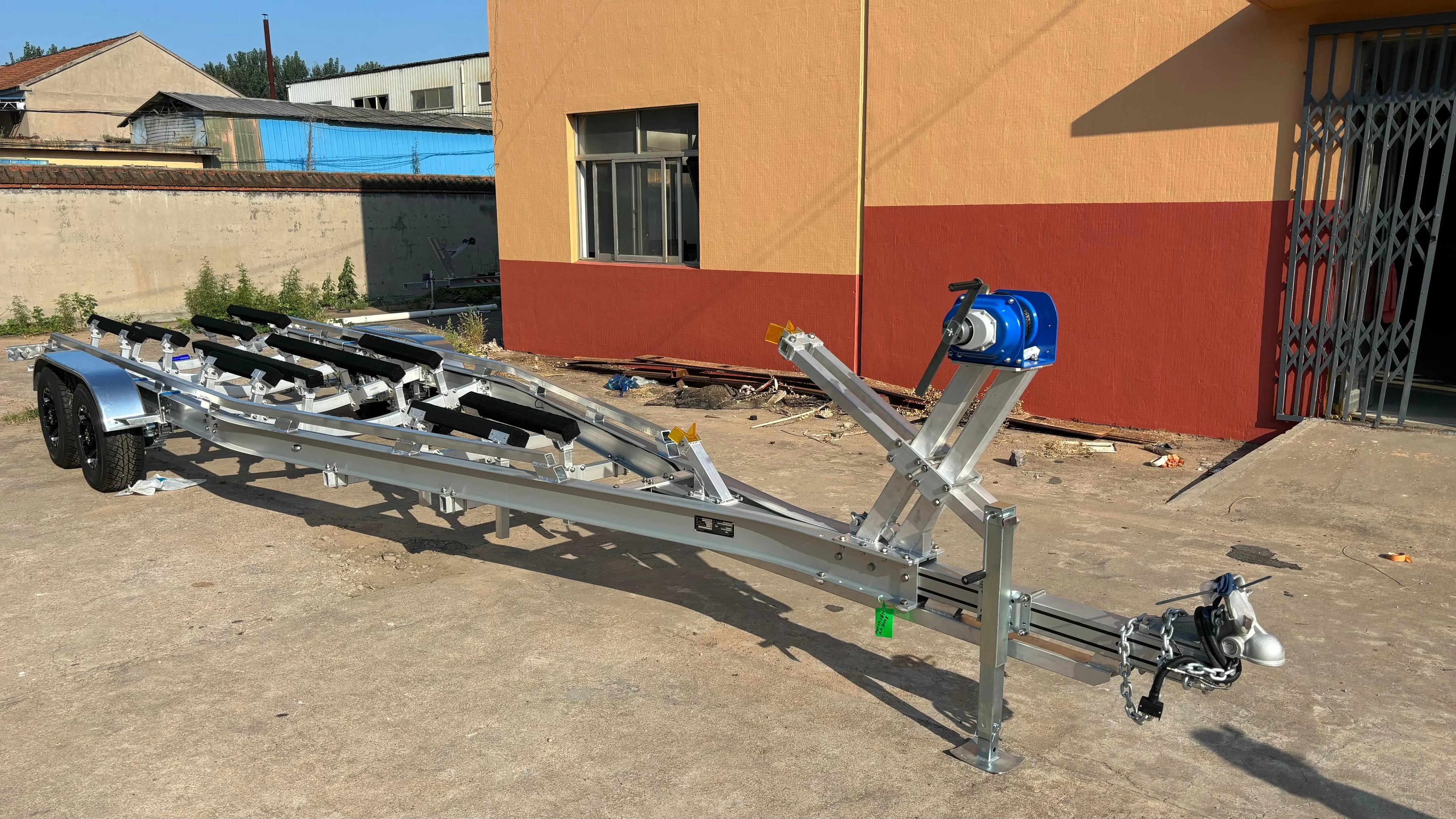9M Aluminum Boat & Watercraft Trailer with Wooden Bunks Tandem Axle DOT Certified