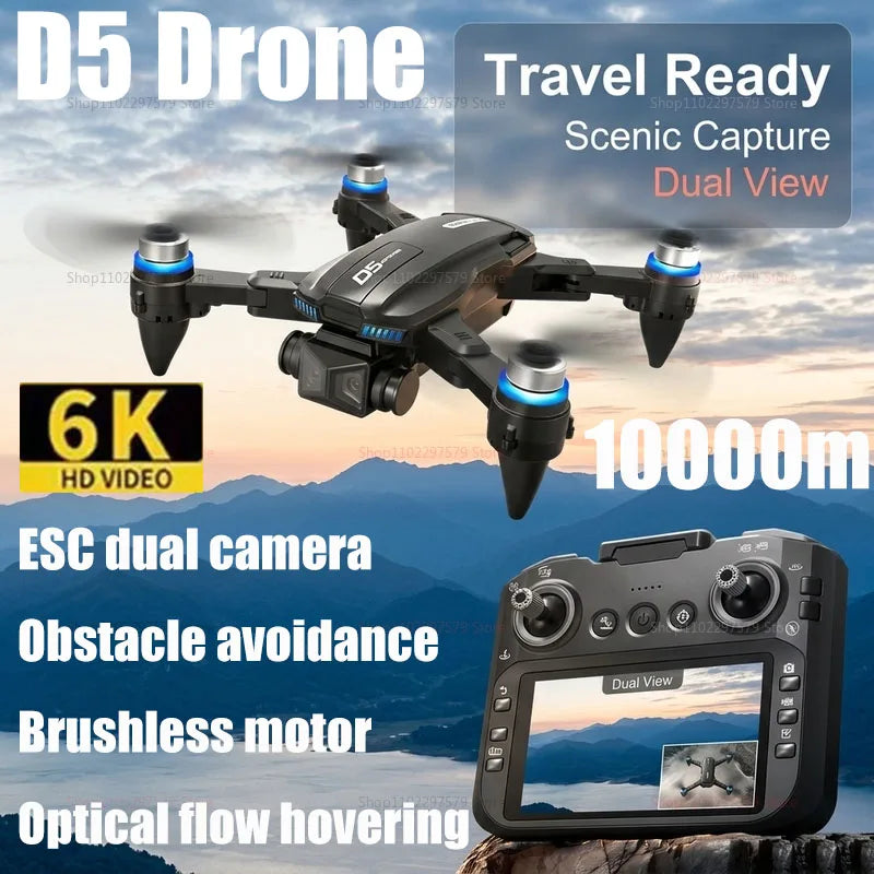NEW 8K Dual Camera RC Drone with Obstacle Avoidance for Aerial Photography HD Quadcopter Remote Control Toys for Boy Girl Adults