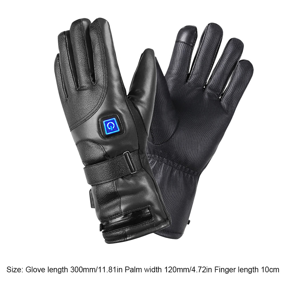 Winter Gloves Rechargeable Heating Gloves Outdoor Riding Skiing Motorcycling Gloves Thermal Touchscreen Gloves  Battery Powered