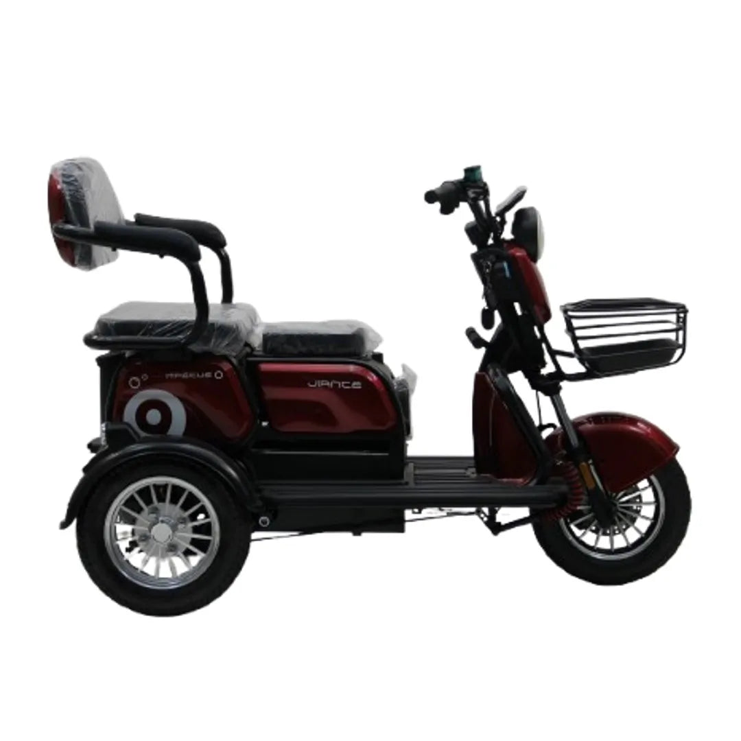 Modification Fashion Design 3 Wheel Electric Mobility Scooter 60V 20ah Streetbike Two Seats with Basket High Quality for Adults