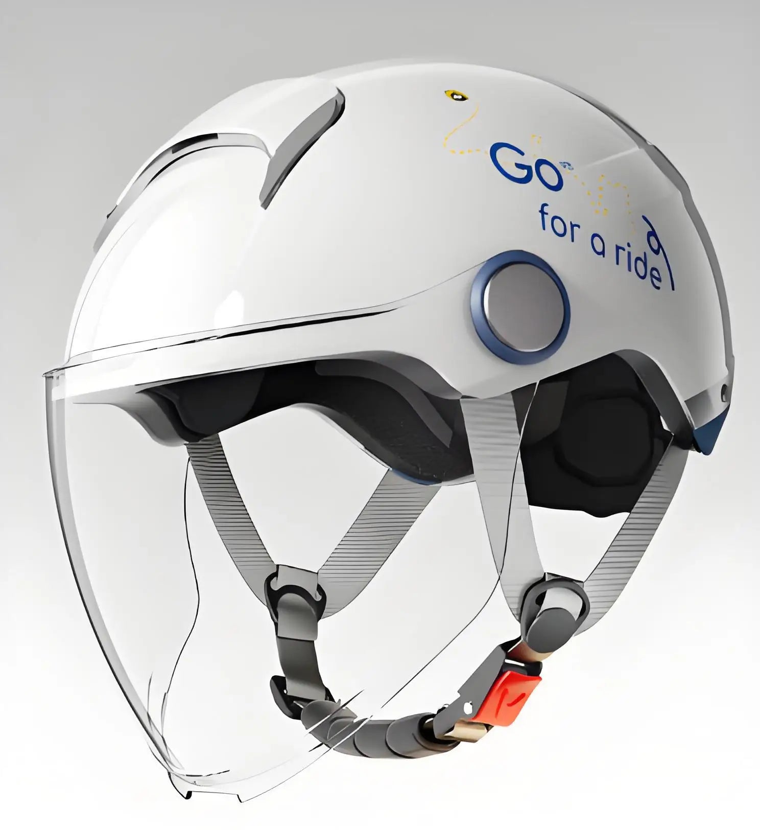 E-Bike Motorcycle Half Helmet | ABS EPS Shell, Anti-Wind Visor, Safety Certified | Winter Ear Pads (Optional - Separate Purchase
