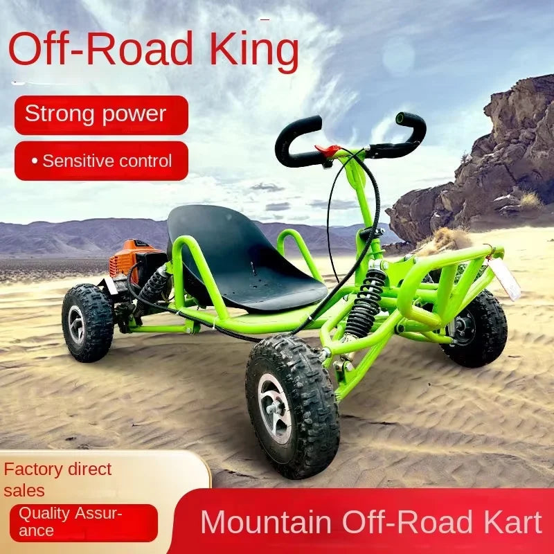 Easy-to-Drive Hand-Start 2-Stroke Mini Off-Road Kart for Children Perfect Starter Go-Kart