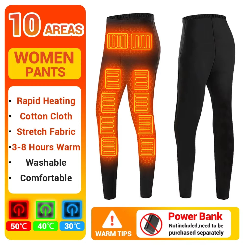 Winter Heating Jacket 22 Zones Heated Underwear Women Men Ski Suit Motorcycle Jacket USB Electric Thermal Long Heating Clothing