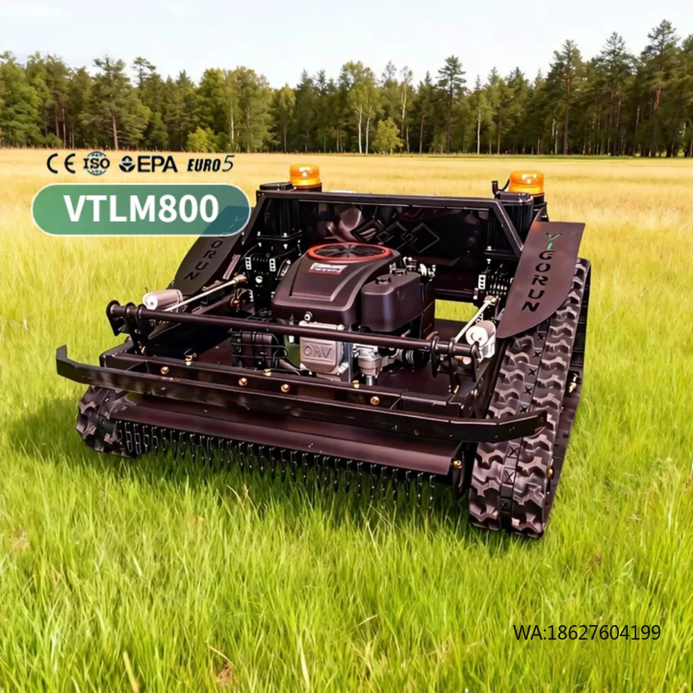 Lawn Mower 800mm Cutting Width Loncin 4-Stroke Engine With Snow Blade 0-60° Slope Capability VTLM800 Remote Control