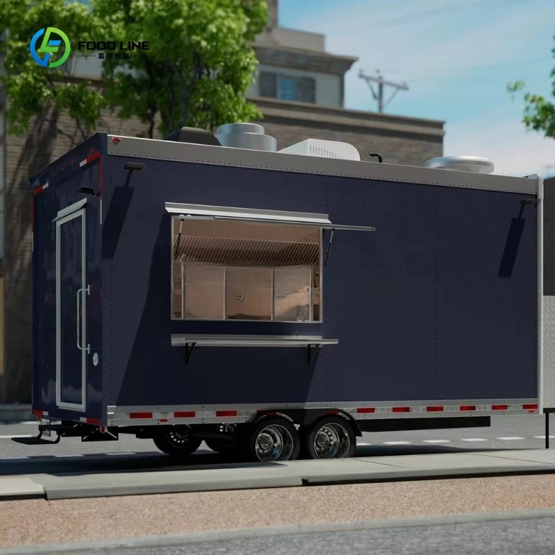China CE Certificate Mobile Fast Food Van Coffee Carts Food Trailer for Sale  Ice Pizza Truck Catering