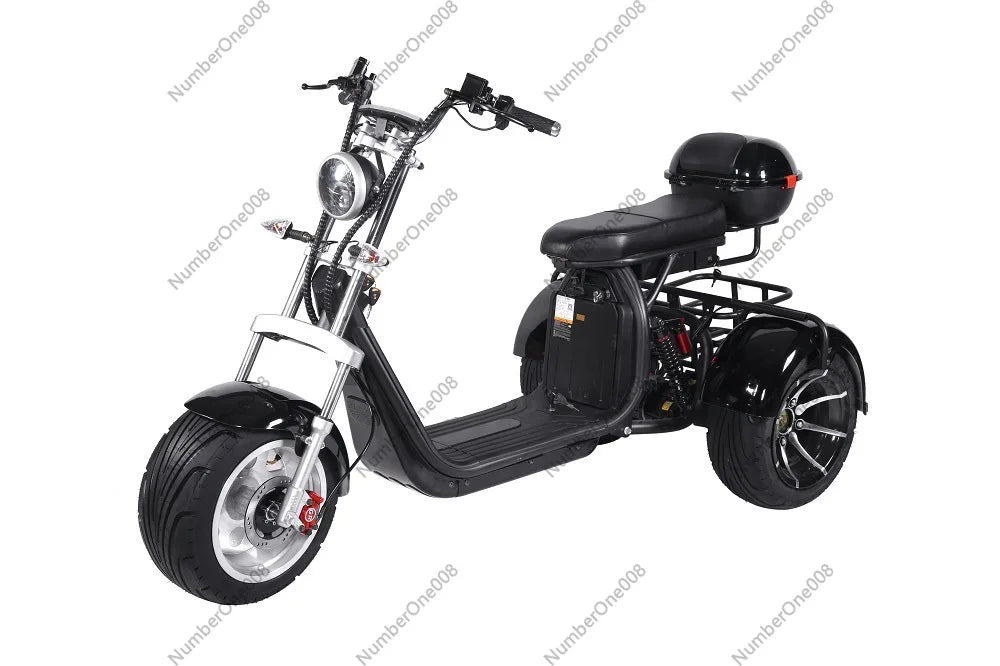 X30S Electric Tricycle 60V1000W Adult 3 Wheel Scooter for Food Delivery Commuting, Cargo Bike with Large Rear Storage Box