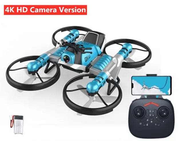 WIFI FPV uav aircraft Motorcycle 2 in 1 Deformation Drone With 4K HD Camera 3D Flip One Key Return Headless Mode RC Quadrocopter