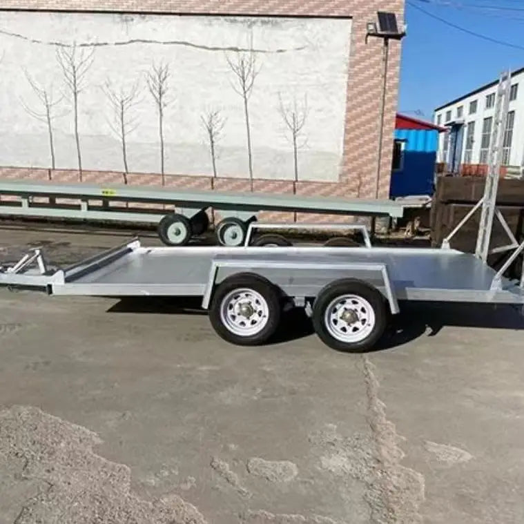 Custom Full Tilt Steel Floor Car Trailer for High-Production Agricultural Transport
