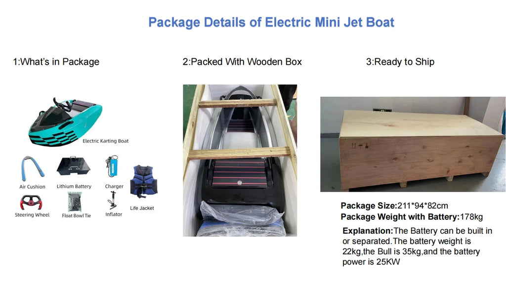 High Quality Customized Mini Electric Wave Jet Boat Personal Water Ski and Surf Jet Boat for Rowing