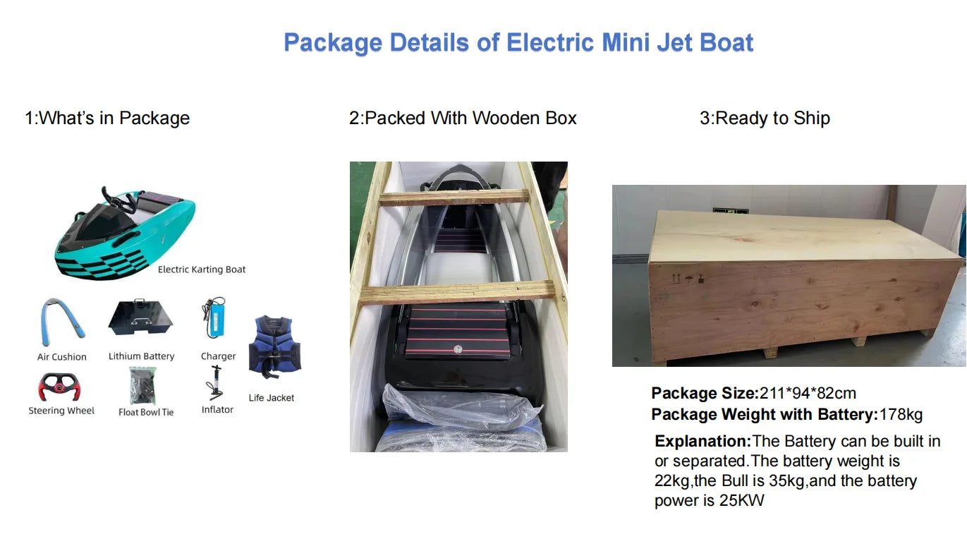 High Quality Customized Mini Electric Wave Jet Boat Personal Water Ski and Surf Jet Boat for Rowing
